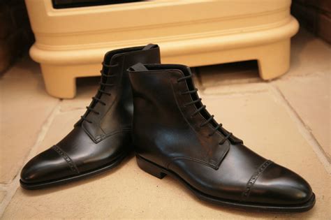 Handmade Mens Oxford Dress Boot, Men Black Lace Up Ankle Leather Boots ...