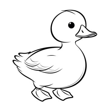 Free Coloring Page Duck For Toddlers Outline Sketch Drawing Vector, Duck Drawing, Wing Drawing ...