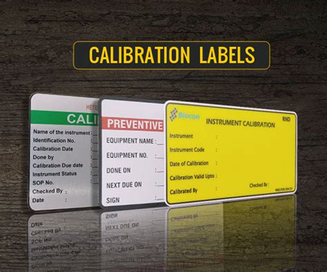 Calibration Labels - Custom Calibration Label Makers