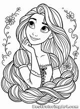 Rapunzel Coloring Page – Artofit sketch template