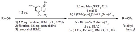 Trifluoromethyl alkane synthesis by trifluoromethylation