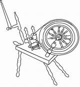 Spinning Wheel Coloring Page Pages sketch template