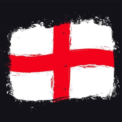 Premium Vector | Flag of england banner with grunge brush