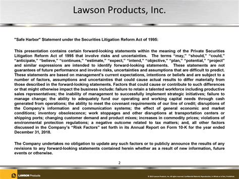 Lawson Products (LAWS) Investor Presentation - Slideshow (NASDAQ:DSGR ...