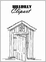 Outhouse Drawings Sketch Coloring Page sketch template