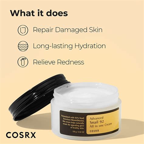 COSRX Rutina de ciclismo de piel avanzada caracol 92% hidratante y retinol 0.3% crema, cuidado ...