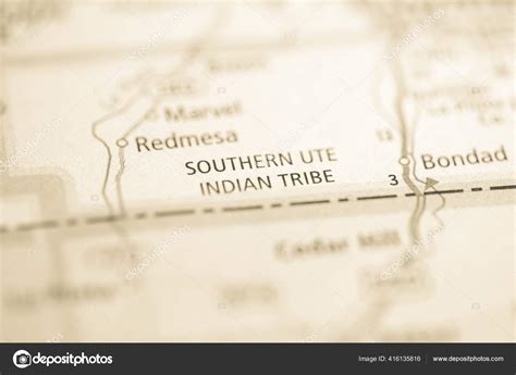 Southern Ute Indian Tribe Colorado Usa Map Stock Photo by ©aliceinwonderland2020 416135816