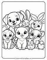 Pets Coloring Pages Free Printable PDF  Cute Animals sketch template