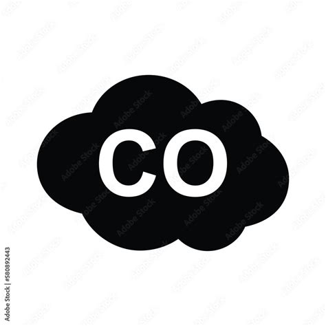 CO icon, carbon monoxide formula symbol, vector illustration Stock ...