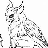 Cute Griffin Colouring Page For All Ages  Etsy Coloring Home sketch template