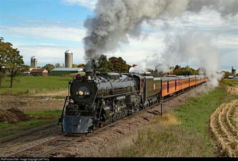 Milwaukee Road 261 is on home rails as it traverses the former Milwaukee Road main line to the ...