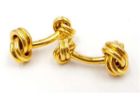 Tiffany and Co. Classically Elegant Gold Knot Cufflinks at 1stdibs