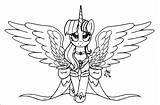 Princess Twilight Sparkle Alicorn Coloring Page Sketch sketch template
