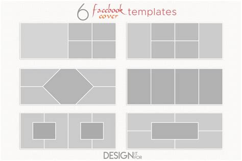 Facebook cover template, collage