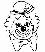 Clown Face Coloring Templat sketch template