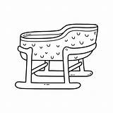 Premium Vector  Coloring page With Doodle Nursery crib sketch template
