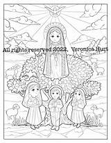 Our Lady Of Fatima Coloring Page sketch template