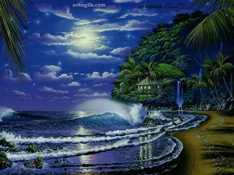 Hawaiian Art, Beautiful Gif, House Beautiful, Beautiful Pictures, Cross Paintings, Ocean ...
