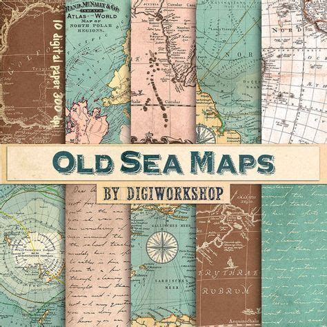 Vintage maps digital paper Old Sea Maps with | Etsy | Map crafts, Vintage maps, Sea map