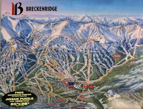 Breckenridge, Colorado Ski Resort Trail Map, 1000 pieces - Art Source International