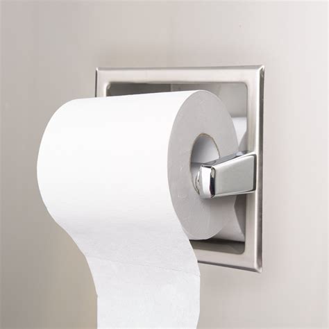 Bobrick B-6637 Recessed Toilet Tissue Dispenser with Storage for Extra Roll with Satin Finish