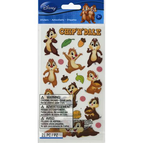 Disney Classic Stickers-Chip 'n Dale - 015586885699