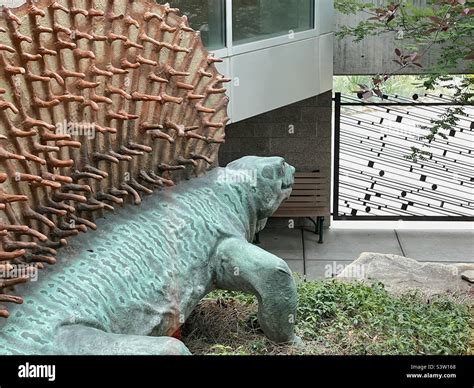 Outdoor grounds at the Dinosaur Museum in Vernal, Utah, USA. Just another day here as ...