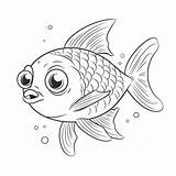 Gold Fish Coloring Page sketch template