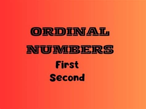 Ordinal Numbers Worksheet | Teaching Resources