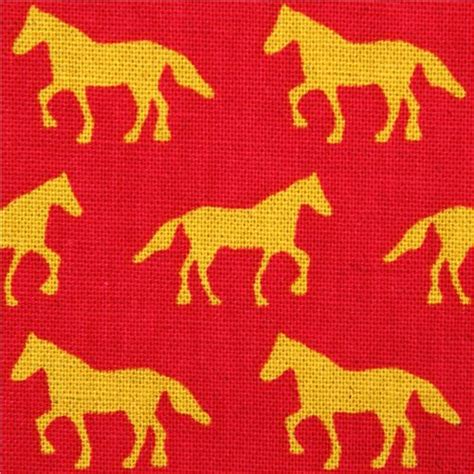 red canvas animal fabric horse Kokka Japan - Animal Fabric - Fabric ...