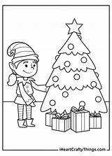 Christmas Elves Coloring Pages Sketch Page sketch template