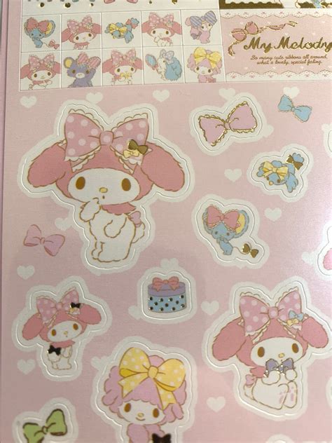 Sanrio Sticker My Melody Sticker Sanrio Character Stickers | Etsy