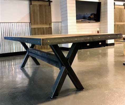 X-Shaped Metal Table Legs, Farmhouse Table Legs - Steel X-shaped legs