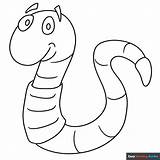 Worm Coloring Page  Easy Drawing Guides sketch template