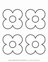 4 Petal Flower Template Printable  Planerium sketch template