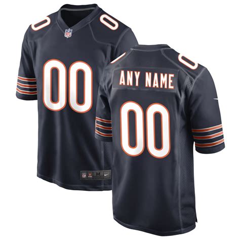 Chicago Bears Navy Customized Game Jersey - jerseys2021