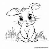 Baby Bunny Coloring Page sketch template