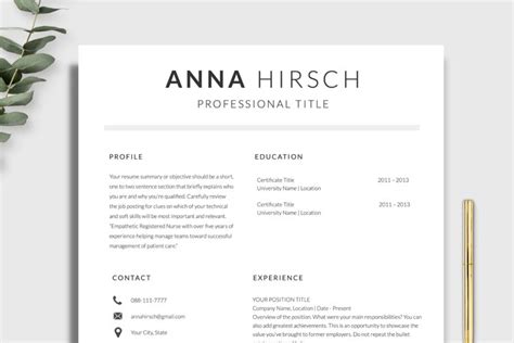 Resume Template, Resume template google docs, Resume