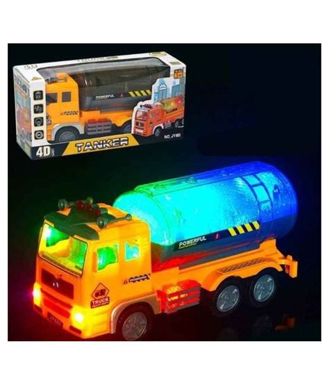 Tanker 4D Light Truck Toy for Kids, Tanker Toy Truck with Light and ...