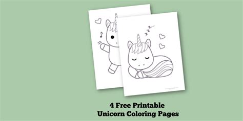 Coloring Sheet Cute Printable Unicorn Coloring Pages