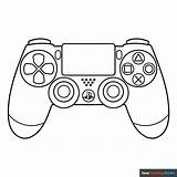 PS4 Controller Coloring Page  Easy Drawing Guides sketch template