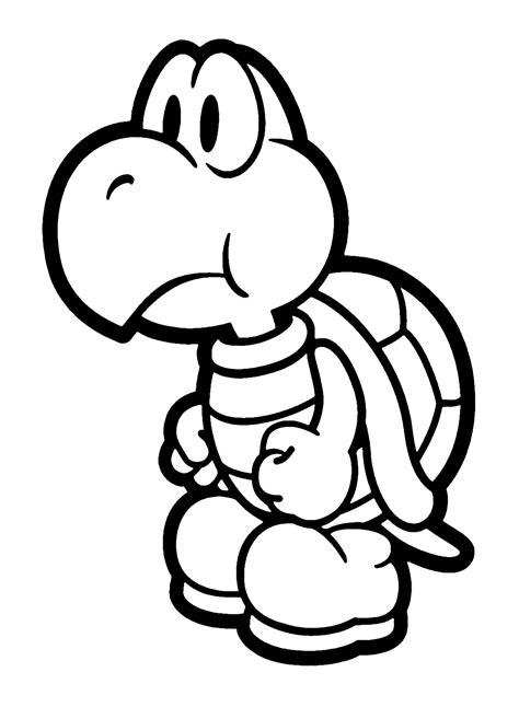 Mario Bros Koopa Troopa Coloring Page - Free Printable Coloring Pages