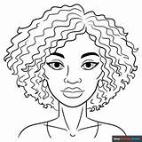 Black Woman Coloring Page  Easy Drawing Guides sketch template