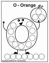 Set Of ABC dot Marker Coloring Pages sketch template