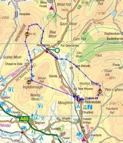 Yorkshire Three Peaks - Walking Route Guide & Map - Yorkshire Three Peaks Challenge