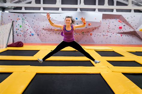 Jumping On Trampoline