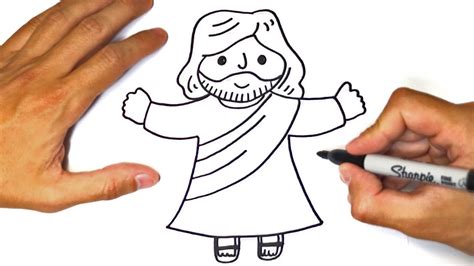 How to draw Jesus Christ | Jesus Christ Easy Draw Tutorial | Social ...