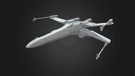 X-Wing Fighter (Star Wars) Open Wings - 3D model by ChetV [41e31af ...