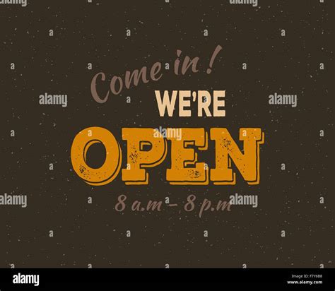 Come in! We're open! Stock Vector Image & Art - Alamy