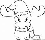 Cute Christmas Animals Coloring Pages sketch template